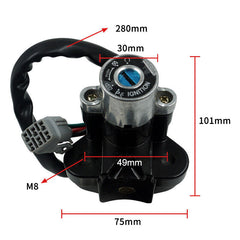 Ignition Switch Fuel Gas Tank Cap Lock Key Set Fit Suzuki GSXR600 750 1000 DL650