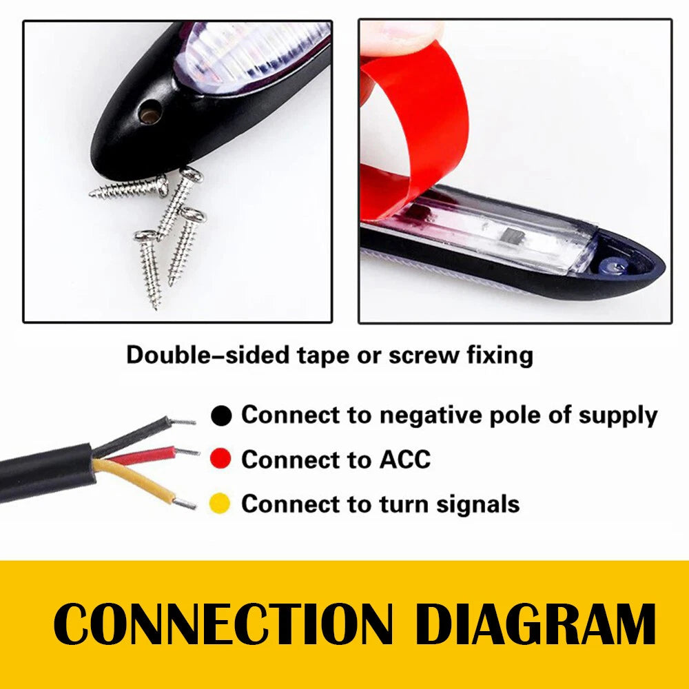 11" Sequential LED DRL Strip Headlight Light Daytime Running Signal Lamp 2pcs EA 6B93BC-57