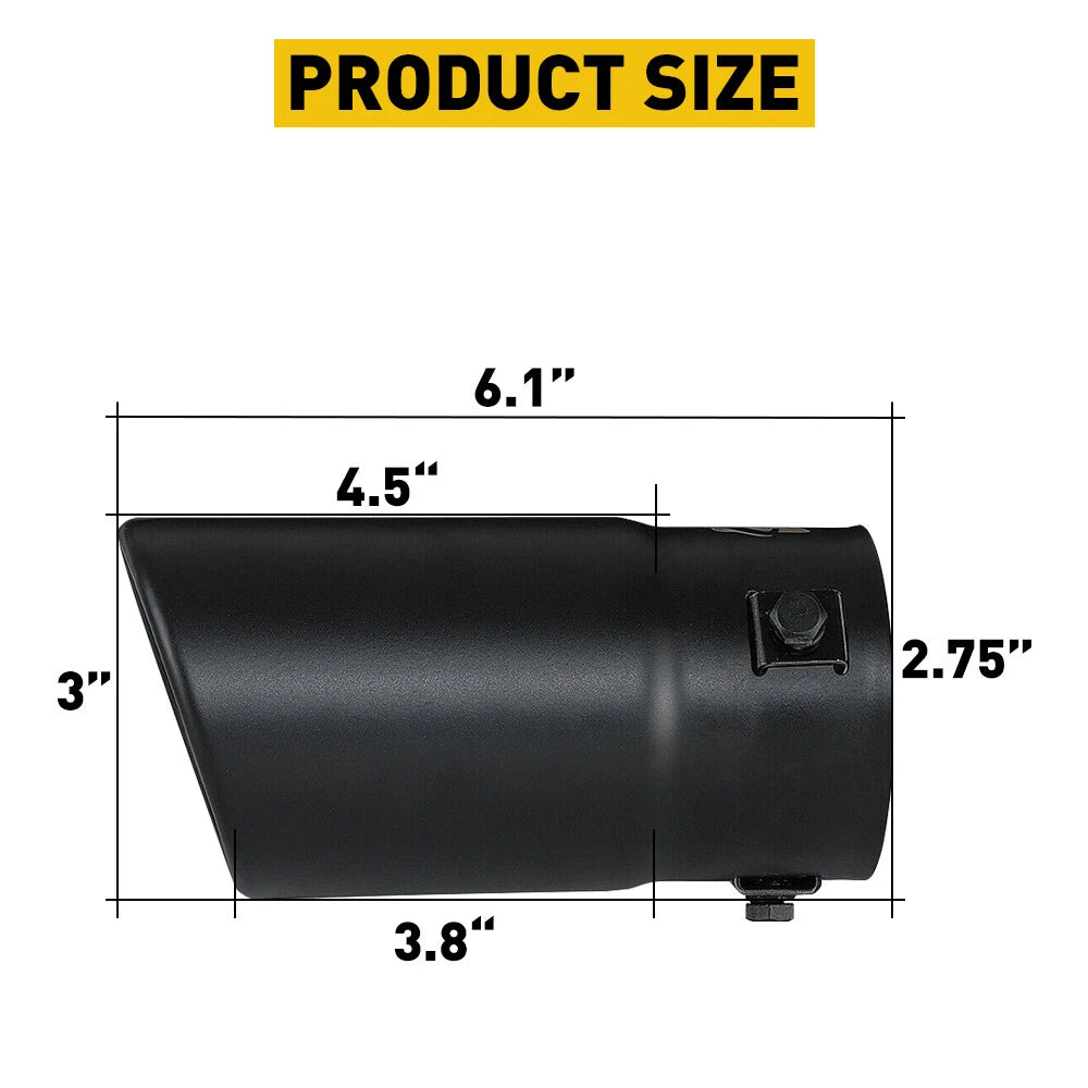 Universal Car Muffler Tip Exhaust Pipe Stainless Steel FOR 1.55 - 2.7finch EOA 6B93BC-57