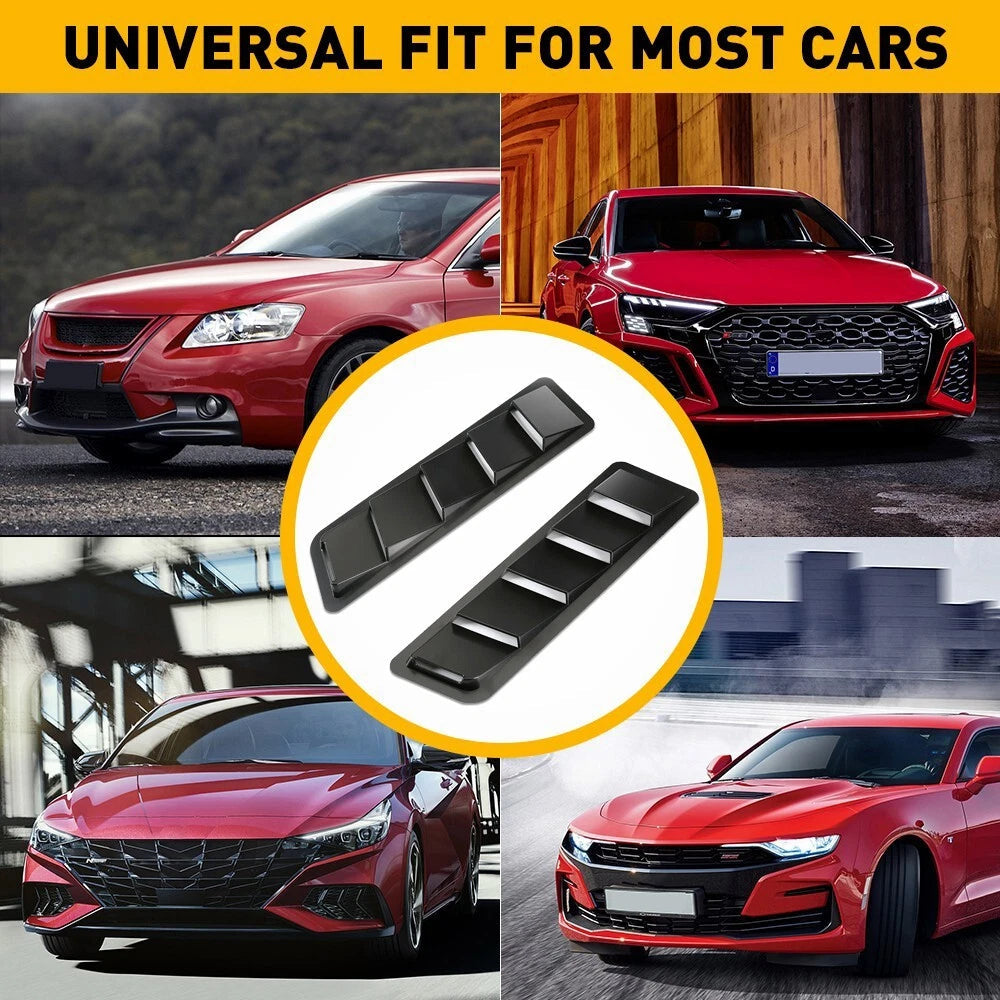 Universal Car Hood Vent Louver Scoop Cover Flow Air Intake Cooling Panel Trim EA 6B93BC-57