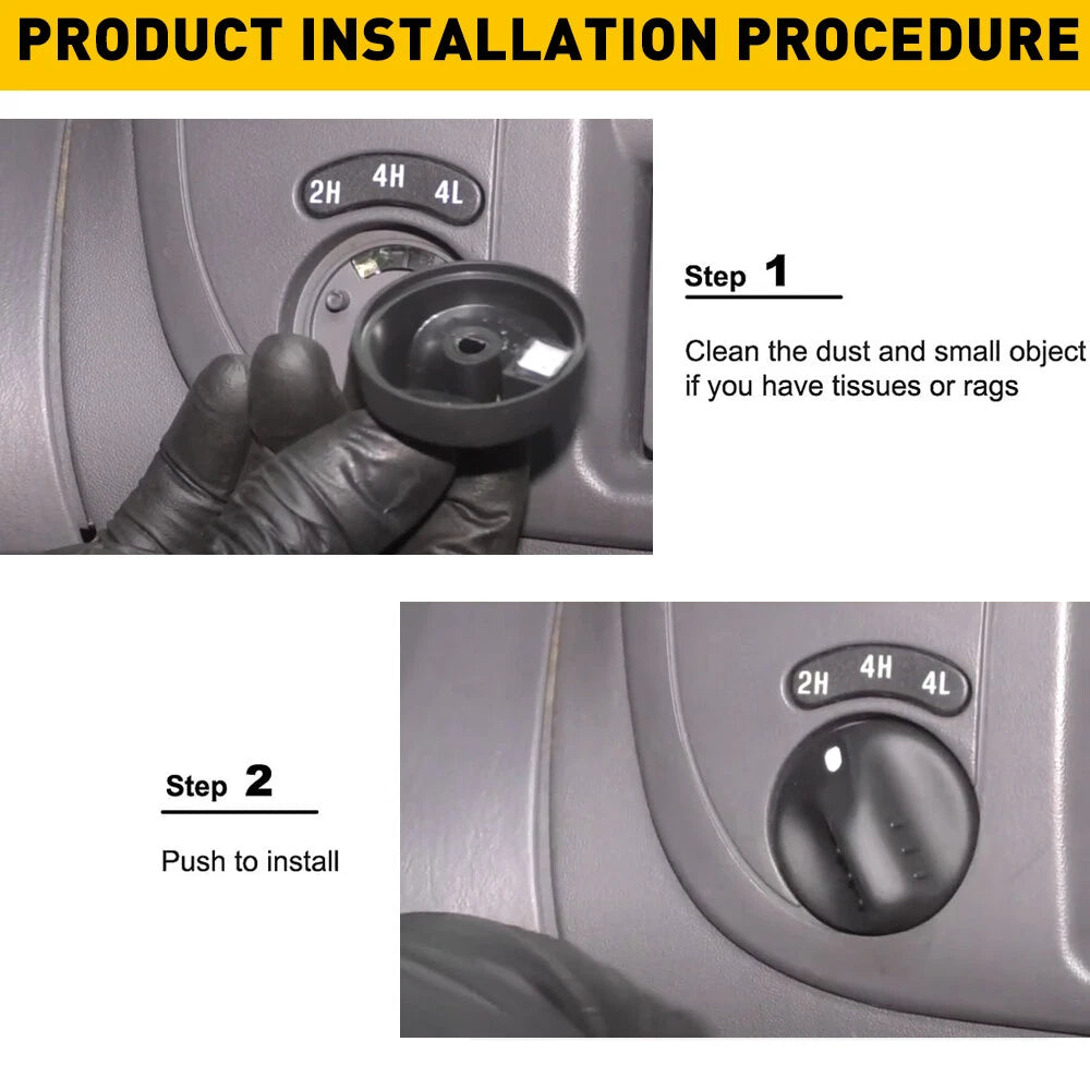 4WD 4X4 Switch Knob Dial Black For 1999-2004 Ford F-150 OE# XL3Z-11661-AAA EOA 6B93BC-57