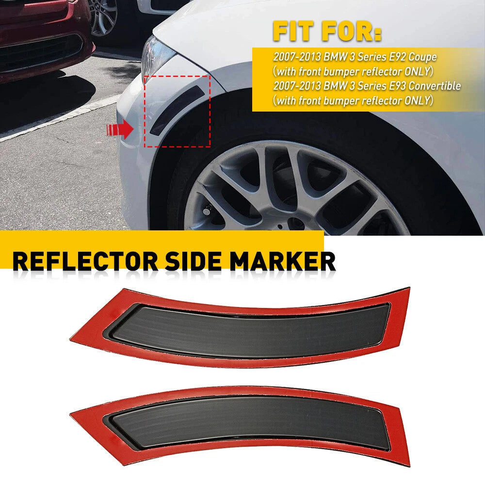 2x Front Bumper Reflector Marker Side Light Fits BMW 335i 328i/xi E93 2007-2013 6B93BC-57