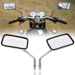 Rectangle Motorcycle Rearview Mirrors For Honda Kawasaki Suzuki Yamaha Benelli