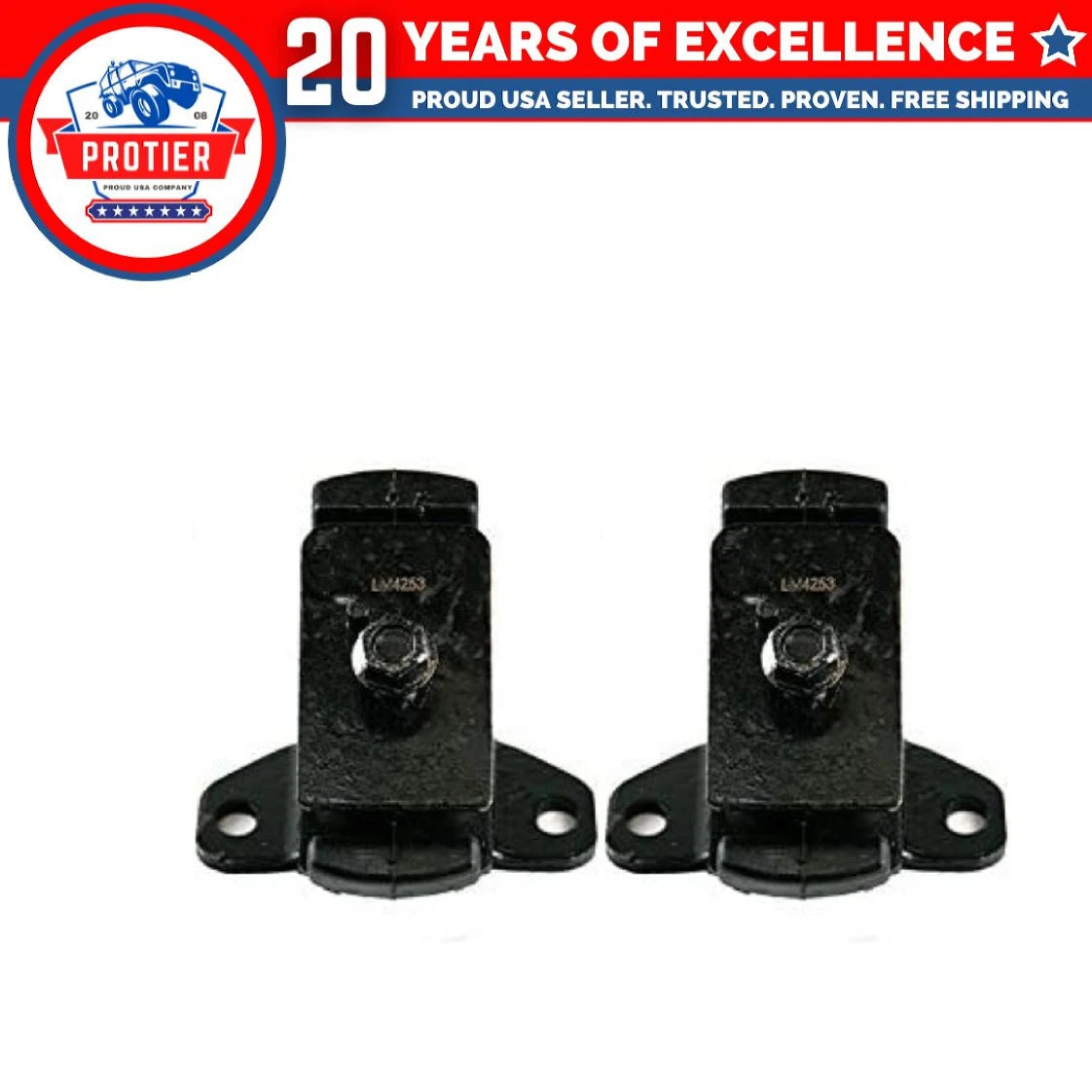 Front L & R Engine Motor Mount Set for 2000-2007 Toyota Sequoia Tundra 4.7L 6B93BC-57