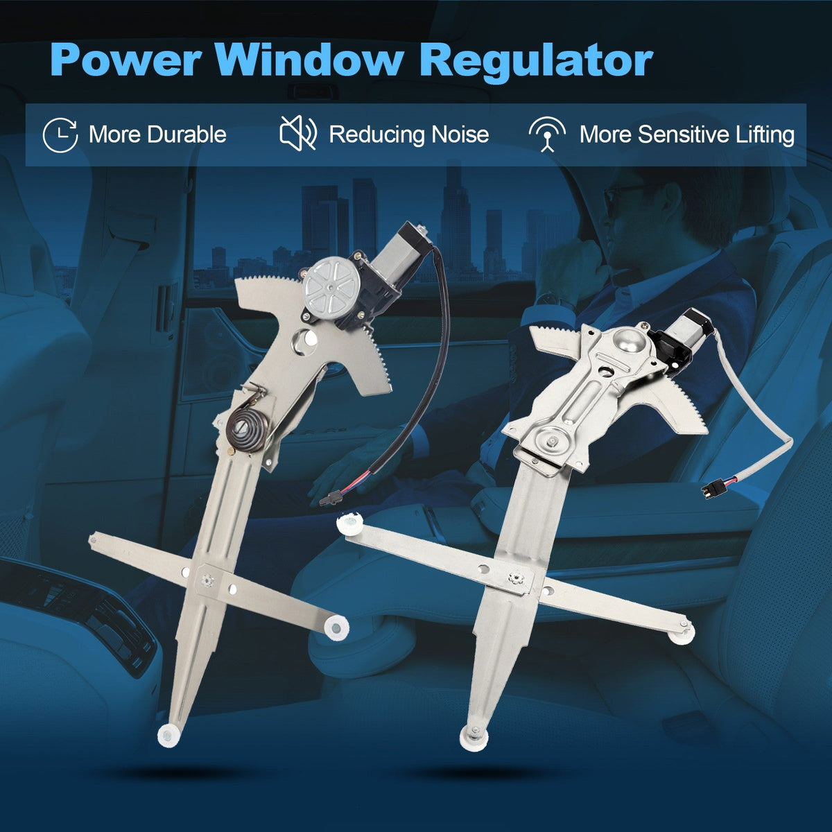 For 93-02 Chevy Camaro Pair Front LH RH Window Regulator & Motor 6B93BC-57