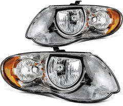 ECCPP Headlights For Chrysler Town & Country 3.3L 3.8L 2005-2007 Pair Chrome 6B93BC-57
