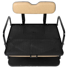 Rear Flip Seat Fits EZGO TXT Golf Carts (1994.5-Up) Tan Cushions KOEEP