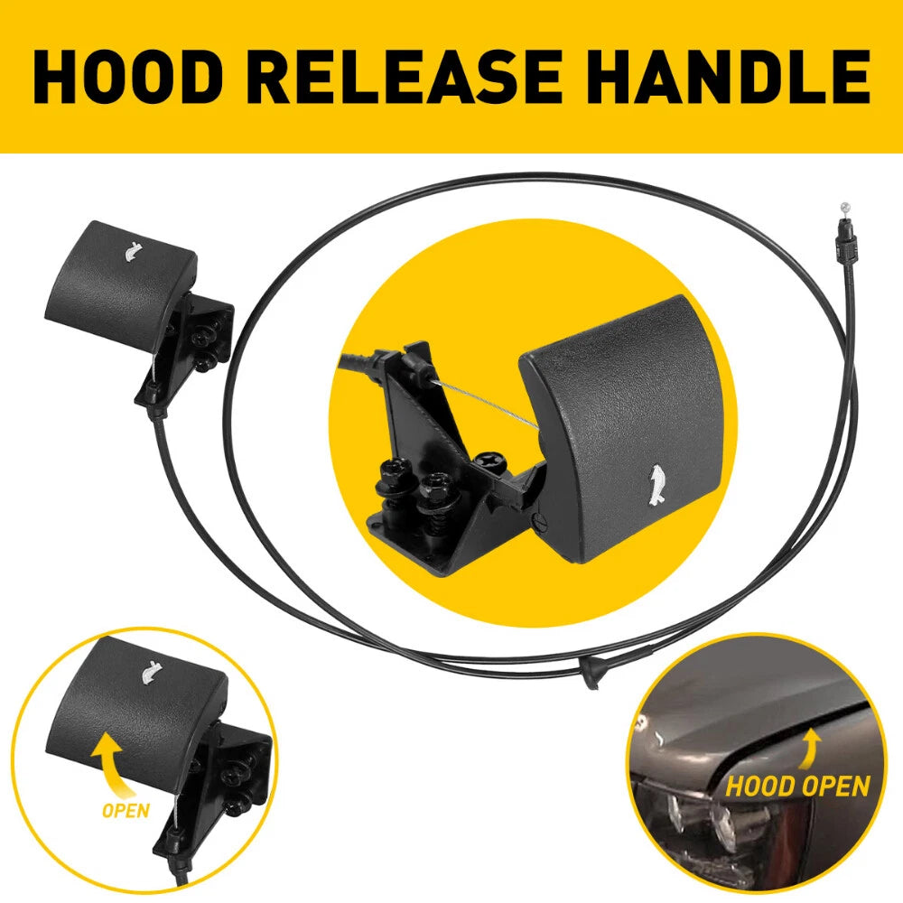 Hood Latch Release Cable w/ Handle for Jeep 2005-10 Grand Cherokee 2006-10 EOA 6B93BC-57
