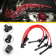 5PCS RED 10.5MM SPARK PLUG WIRE SET FOR HONDA ACCORD 1998-2002 2.3L DX LX EX EOA 6B93BC-57