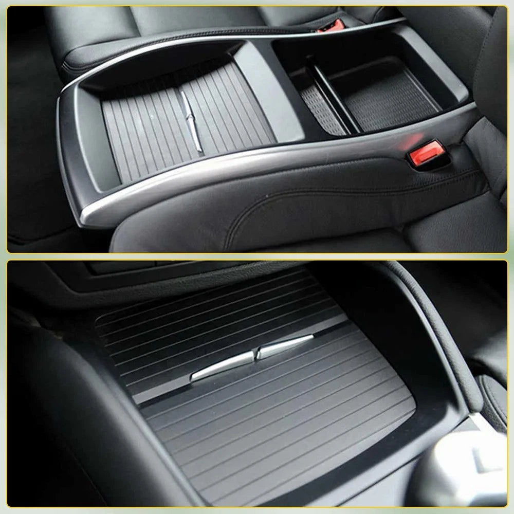 For 2007-2014 BMW X5 X6 E70 E71 2PC Console Cup Holder Roller Blind Cover Tray A 6B93BC-57