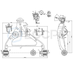 For Ford Expedition 6PCS Rear Sway Bars Front Lower Control Arms Suspension Kit