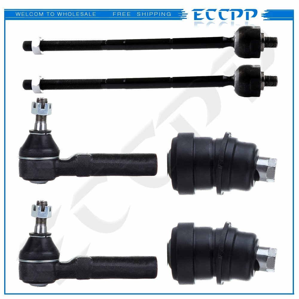6x Front Lower Ball Joints Inner Outer Tie Rods For Chrysler PT Cruiser Dodge 6B93BC-57