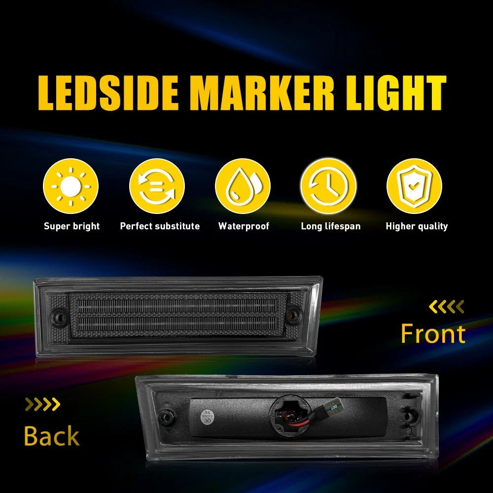 LED Side Marker Light For 81-86 Chevrolet C10 C20 C30 K10 20 30 GMC C1500 C2500 6B93BC-57