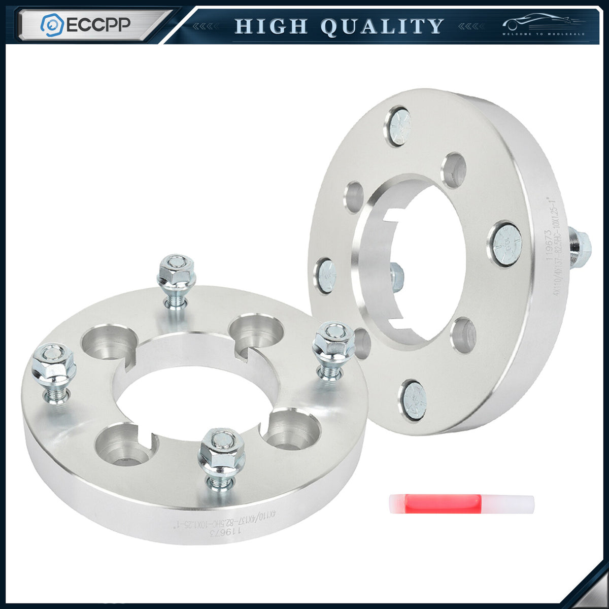 2 Pcs 1" 4x110 to 4x137 Wheel Adapters 10x1.25 For Honda Yamaha 4/110 to 4/137