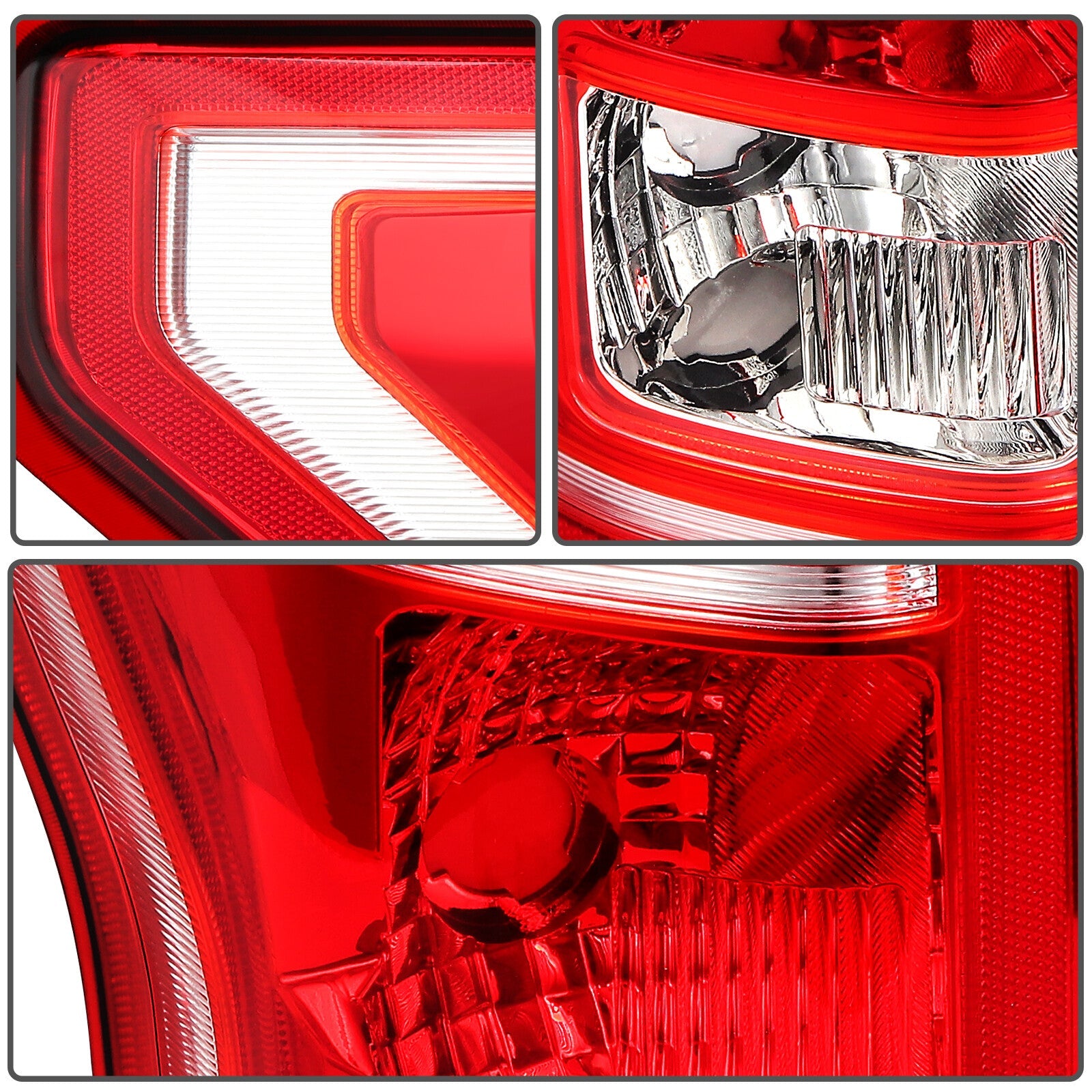 For 2017-2015 Ford F-150 Passenger Side Tail Light Assembly Red Brake Lamps 6B93BC-57