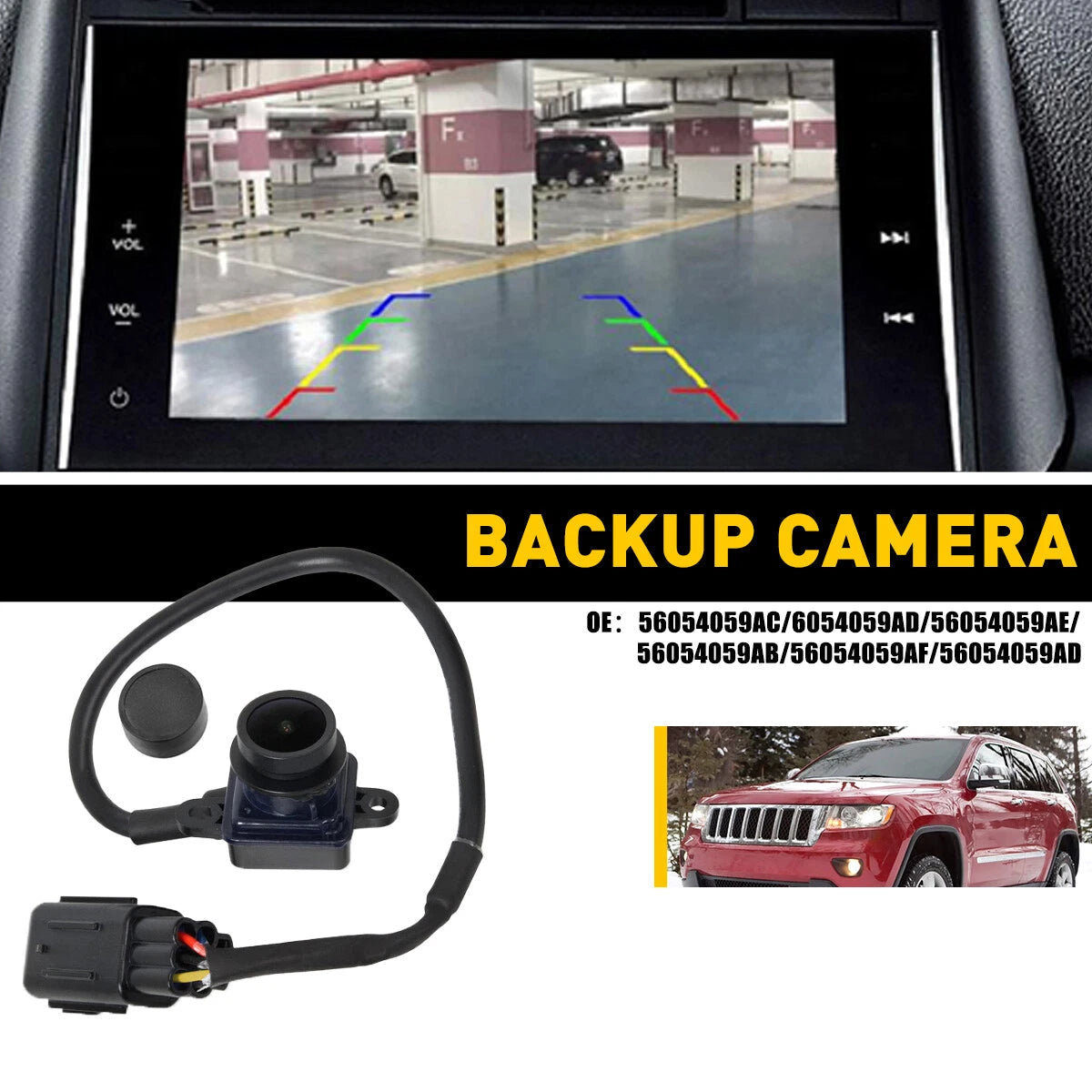 56054059AC Rear View Backup Camera Fit For Jeep Grand Cherokee Durango 2011-2013 6B93BC-57