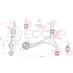 6PCS Front Lower Control Arms Rear Sway Bar Links Kit For 2003-2007 Honda Accord 6B93BC-57