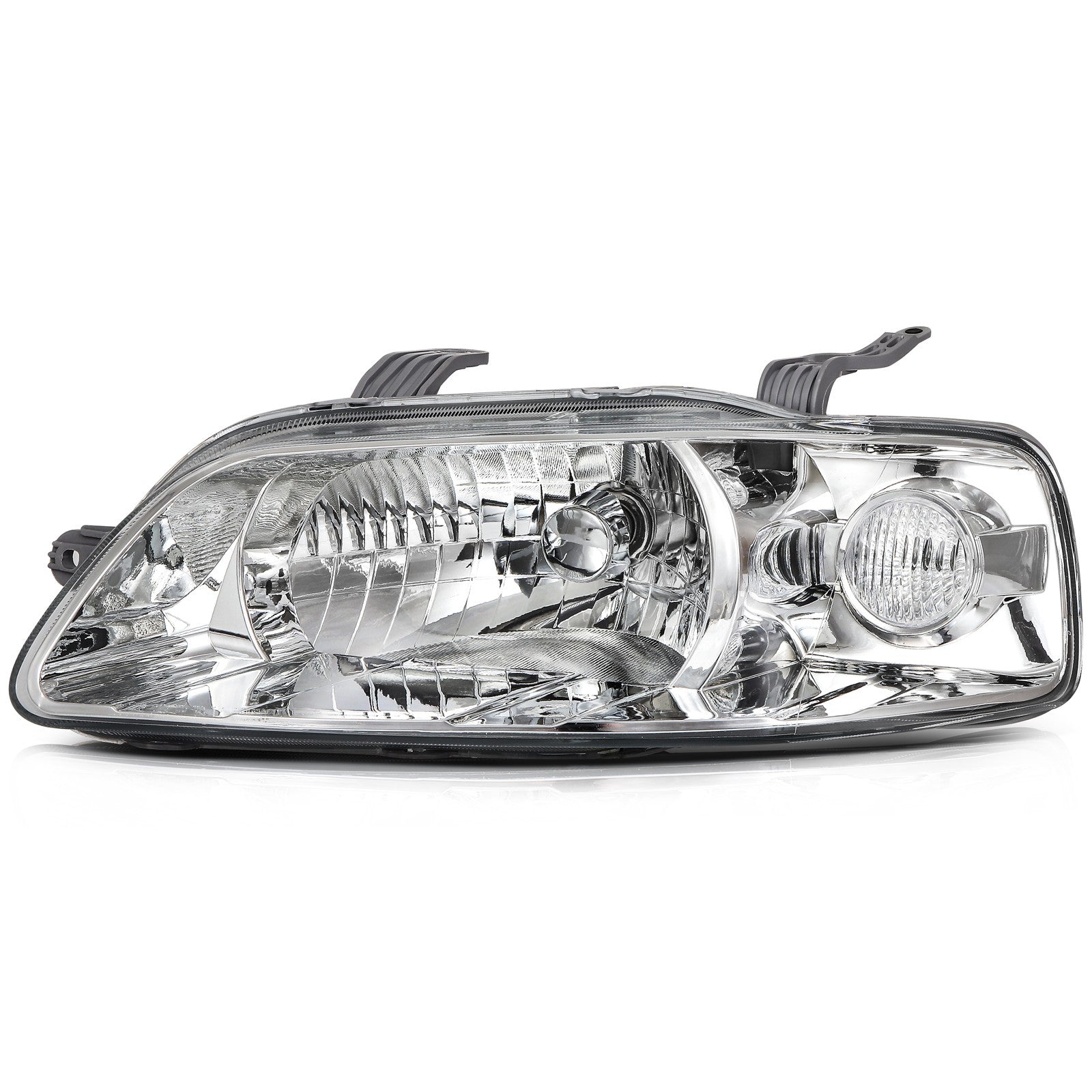 ECCPP Headlights Assembly For Chevrolet Aveo 1.6L 2004-2006 Pair Kit Chrome KOEEP