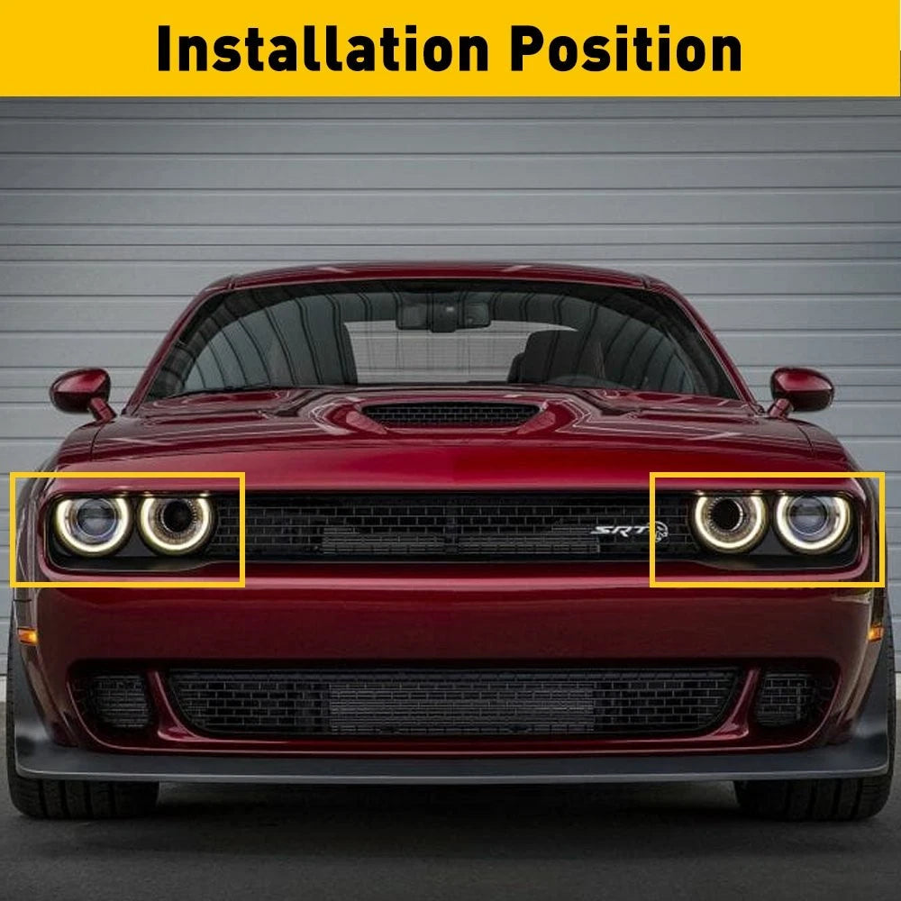 Front Headlight Lamp Bezel Trim Left & Right for 2015-20 Dodge Challenger US EOA 6B93BC-57