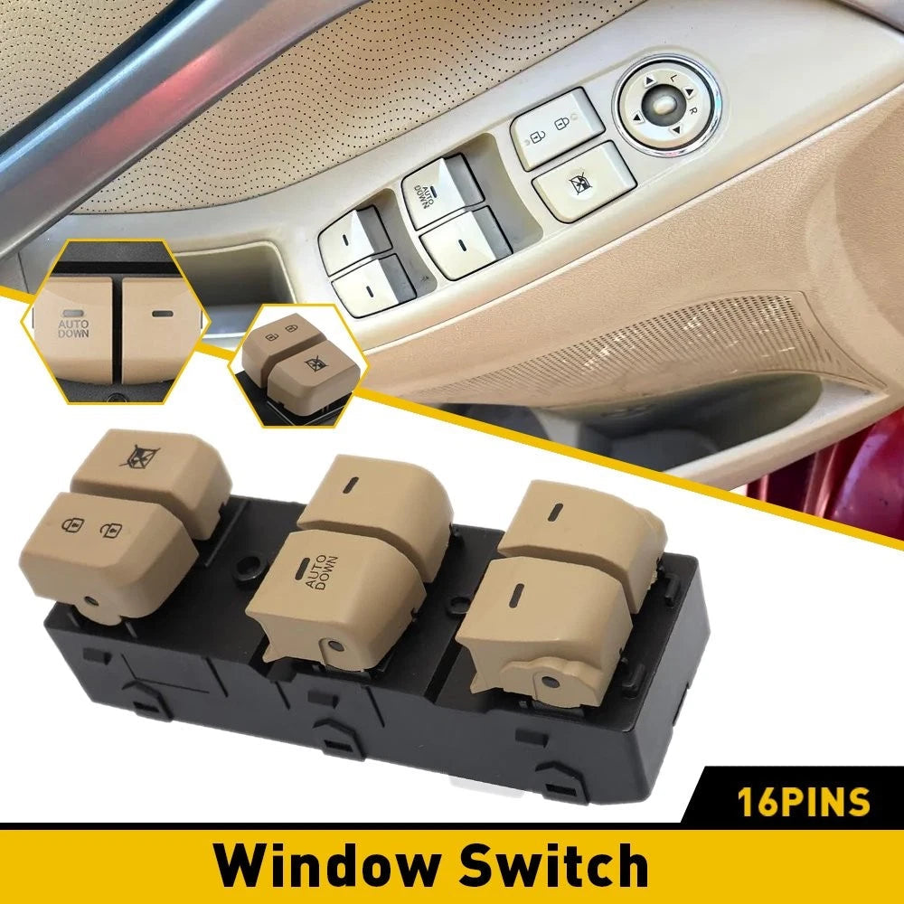 For Elantra Hyundai 2011-2015 Beige Driver Master Door Window switch 935703X000 6B93BC-57