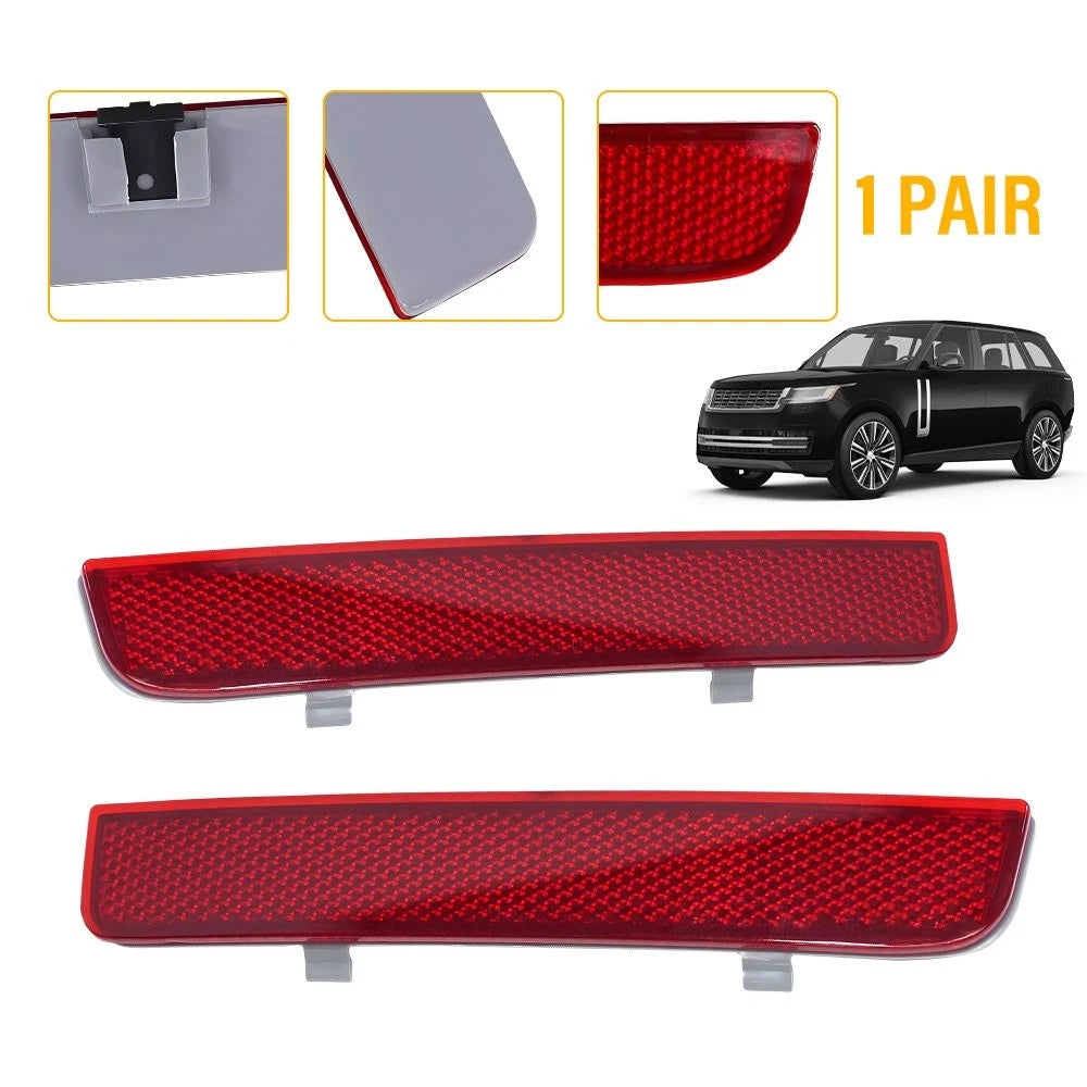 2X For Land Rover Range Rover L322 2003-2012 Red Bumper Rear Reflector Trim EOA 6B93BC-57