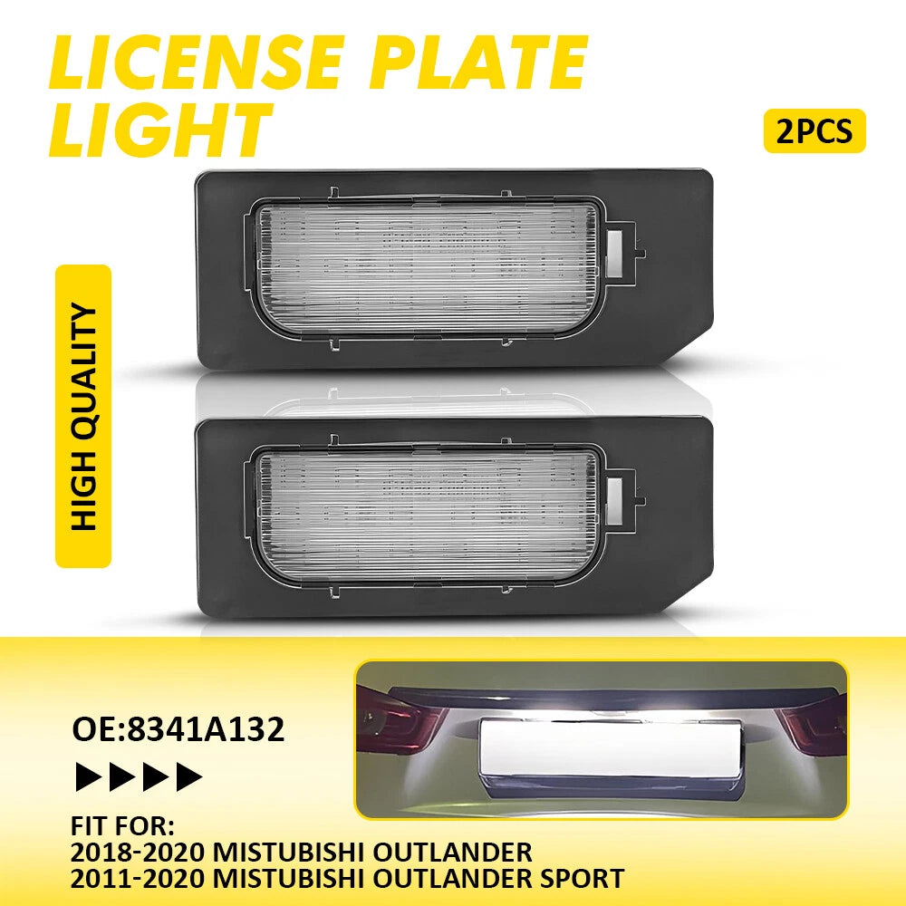 2x LED License Plate Lights Lamp for 2011-2020 Mistubishi Outlander Sport White 6B93BC-57