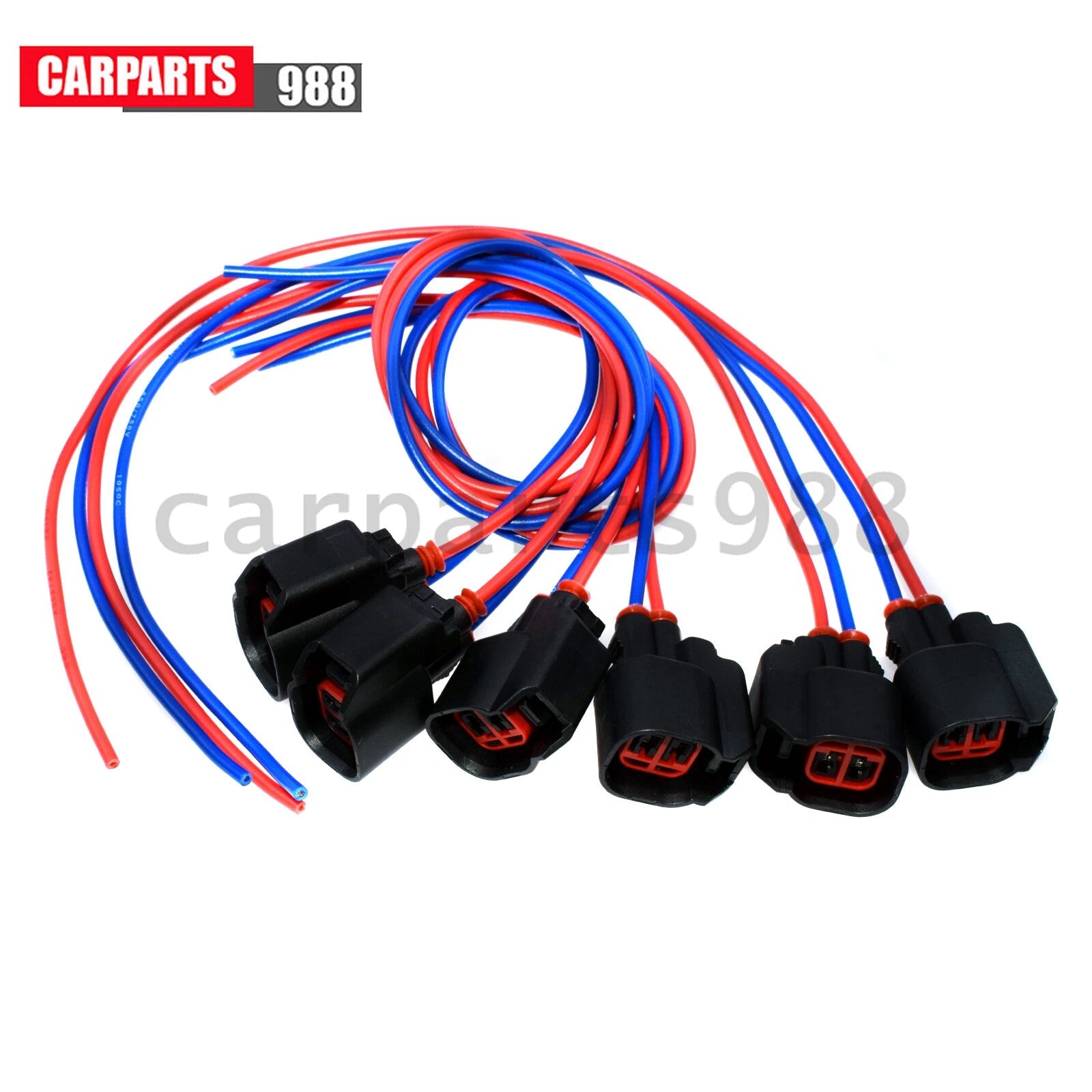 Ser of 6 Fuel Injector Connector Pigtail for S824 S-824 1P1344 WPT-1051 PT2160 6B93BC-57