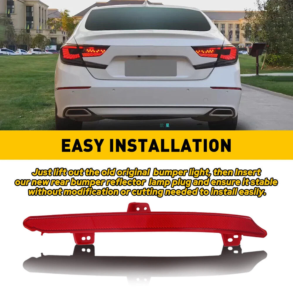 For 2018-2022 Honda Accord Bumper Rear Reflector Light Tail Passenger Lamp Side 6B93BC-57