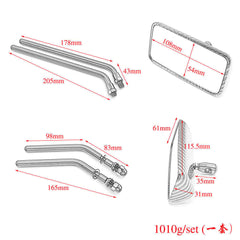 For Honda VTX1300 VTX1800 Shadow Aero 750 1100 Motorcycle Rearview Mirrors 10mm