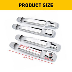 For 07-13 Chevy Silverado GMC Sierra 1500 3500 2500 CHROME 4Dr Handle Covers EOA 6B93BC-57