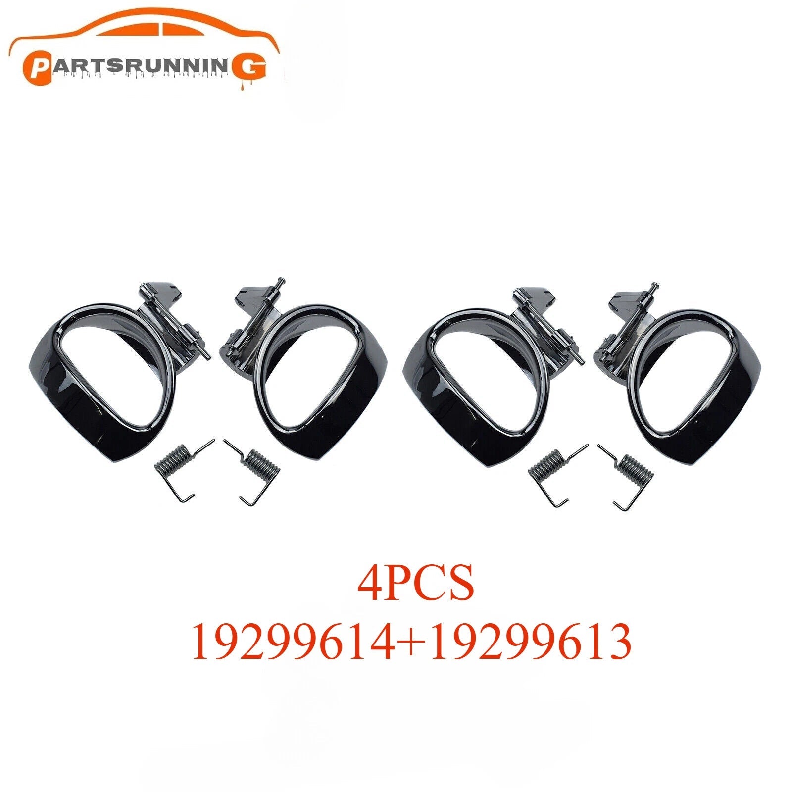 4PCS Front Rear LH RH Interior Door Handle For 06-11 Chevy HHR 19299614 19299613 6B93BC-57