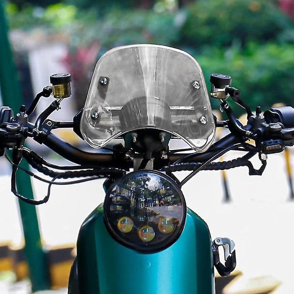 Universal Clear Windshield Windscreen For Motorcycle w/Mount Bracket 5"-7" EOA 6B93BC-57