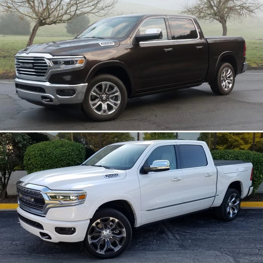 4X Black Gloss Pillar Post Decal Trim For Dodge Ram 2009-2018(Crew Cab/Quad Cab) 6B93BC-57