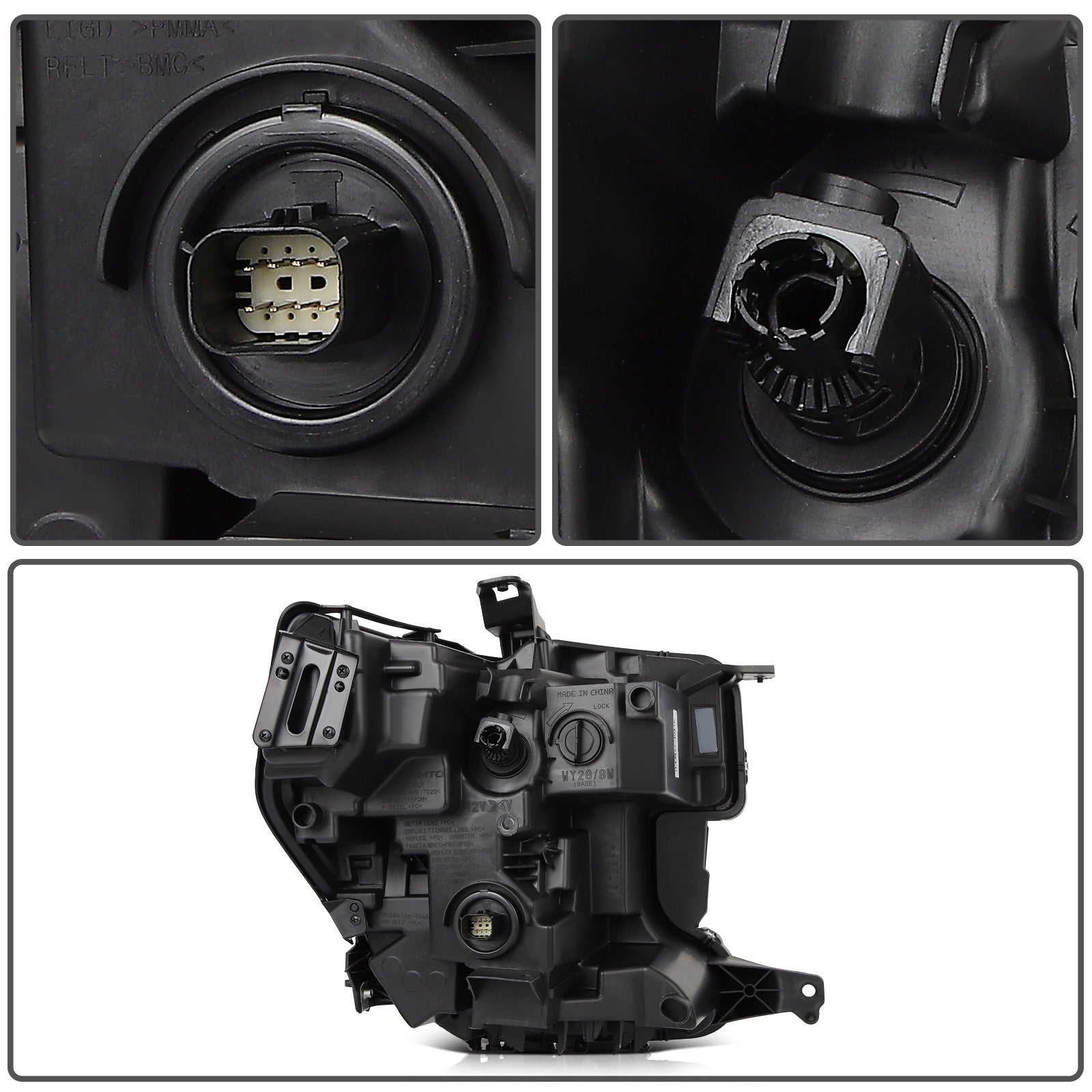 Passenger Right Side LED Headlight For 2019-2022 GMC Sierra 1500 Black Amber KOEEP