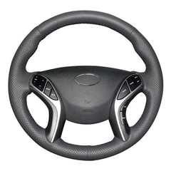 Top Leather Steering Wheel Hand-stitch on Wrap Cover For Hyundai Elantra Avante