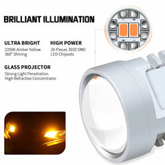 AUXITO Amber 1156 BA15S 1156A LED Turn Signal Lights Anti Hyper Flash Error Free AUXITO