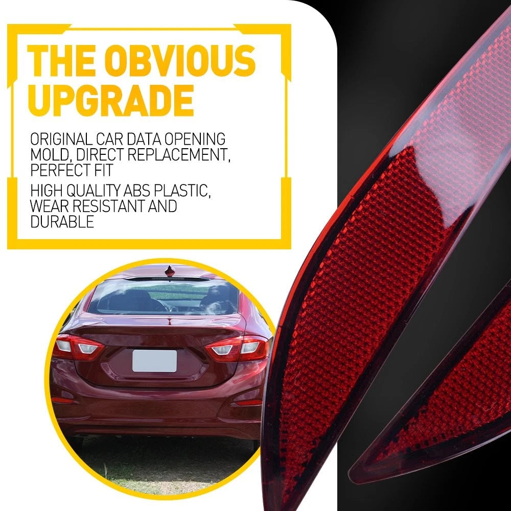 Right Left Rear Bumper Light Reflector Fits 2016-2019 Chevrolet Rear Cruze Brake 6B93BC-57