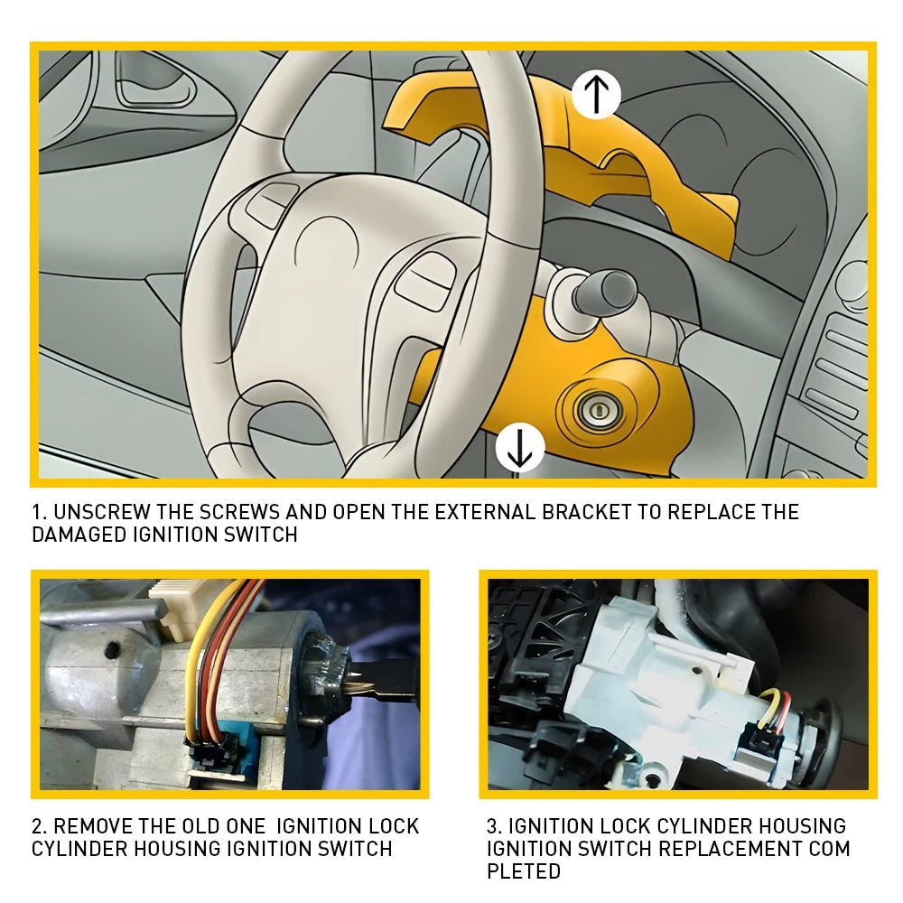 Ignition Lock Cylinder Housing With Passlock Sensor Replace For GMC 88965342 EOA 6B93BC-57