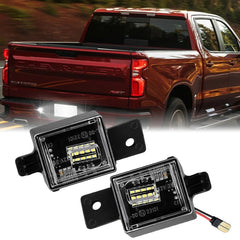 2PCS LED License Plate Light Tag White For 2014-18 Silverado Chevy GMC Sierra 6B93BC-57