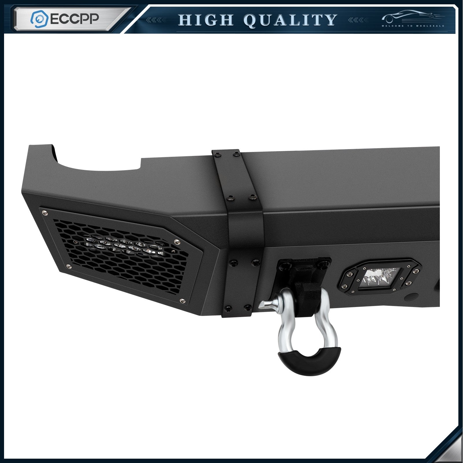 For 2011-2014 Chevy Silverado 2500 3500 Front & Rear Bumper w/ Led Lights D-ring 6B93BC-57
