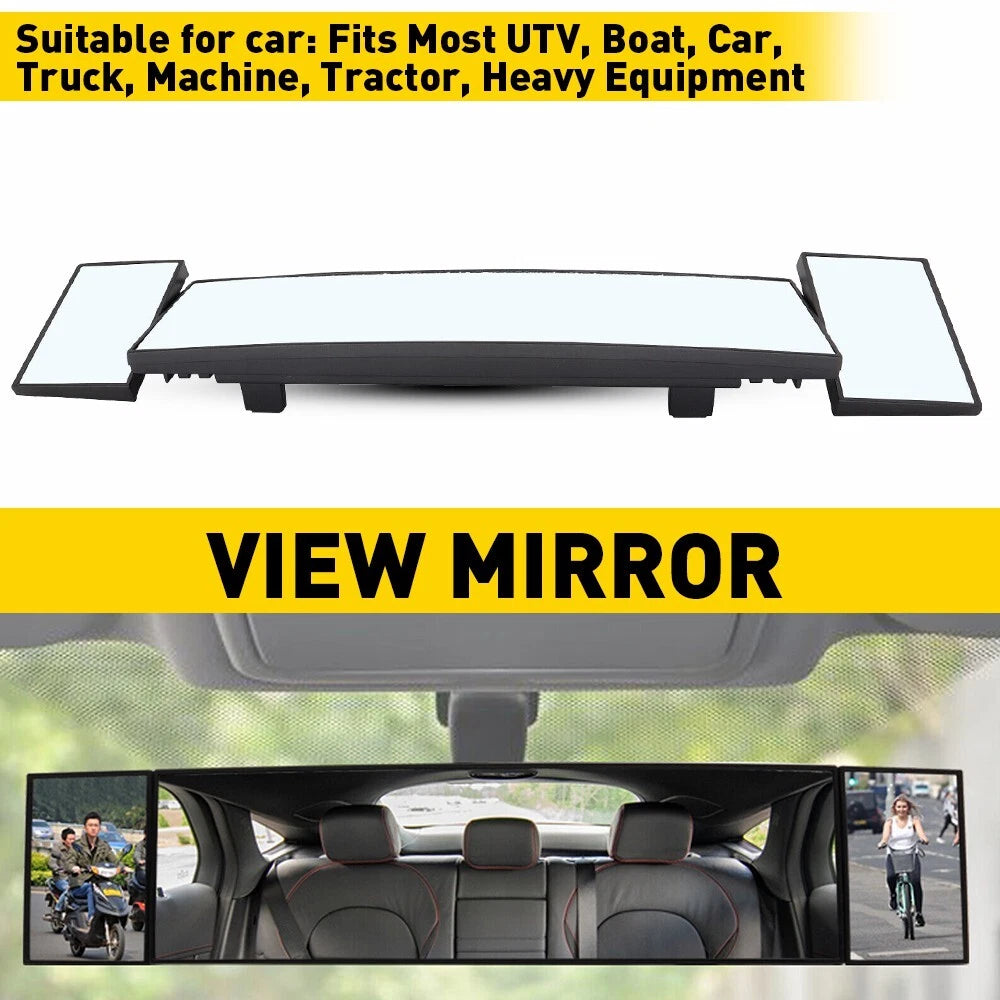 390M Extension Car Interior Rear Mirror View Rearview Wide Angle Blind Spot Long 6B93BC-57