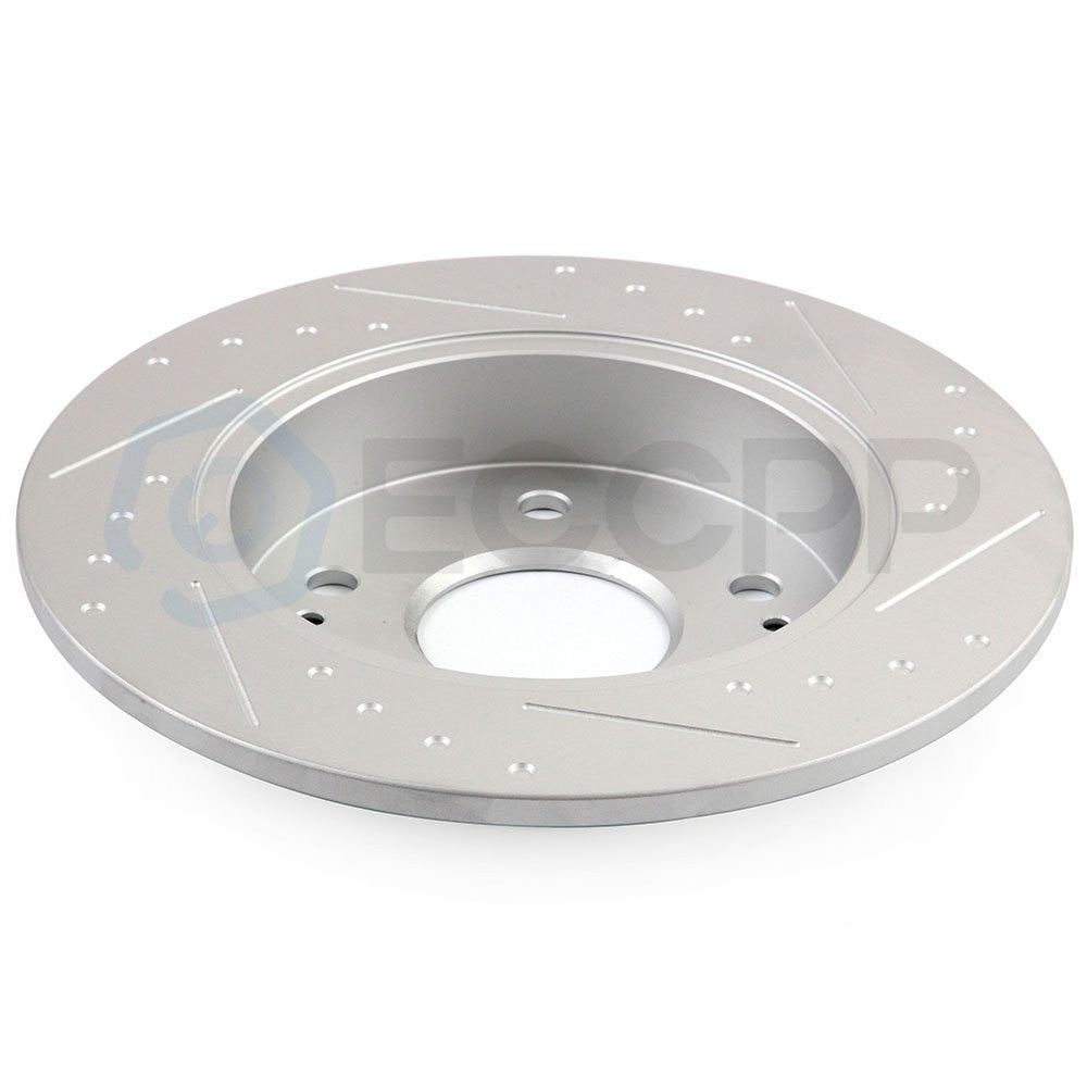 Front And Rear Drilled Slotted Brake Rotors Kit For Honda Civic Si 4WD 2WD 4x4 6B93BC-57