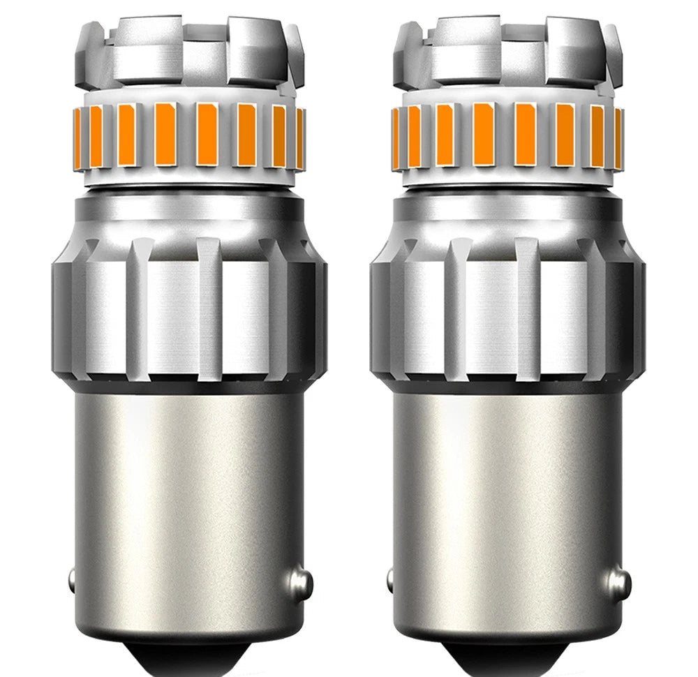 AUXITO 1156 LED Turn Signal Indicator Parking Light Bulbs Amber Yellow CANBUS US AUXITO