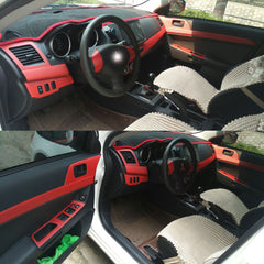 Interior Console Carbon Fiber Molding Sticker Decals For Mitsubishi Lancer EX