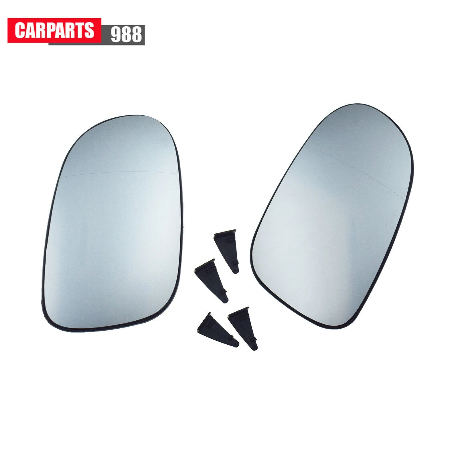 Pair Heated Mirror Glass with Backing For Mercedes SLK320 CLK55 SLK230 SL500 6B93BC-57