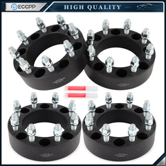 4 Pcs 2" 8x6.5 Wheel Spacers 9/16"x18 For Dodge Ram 2500 3500 Ford F-250 F-350 6B93BC-57