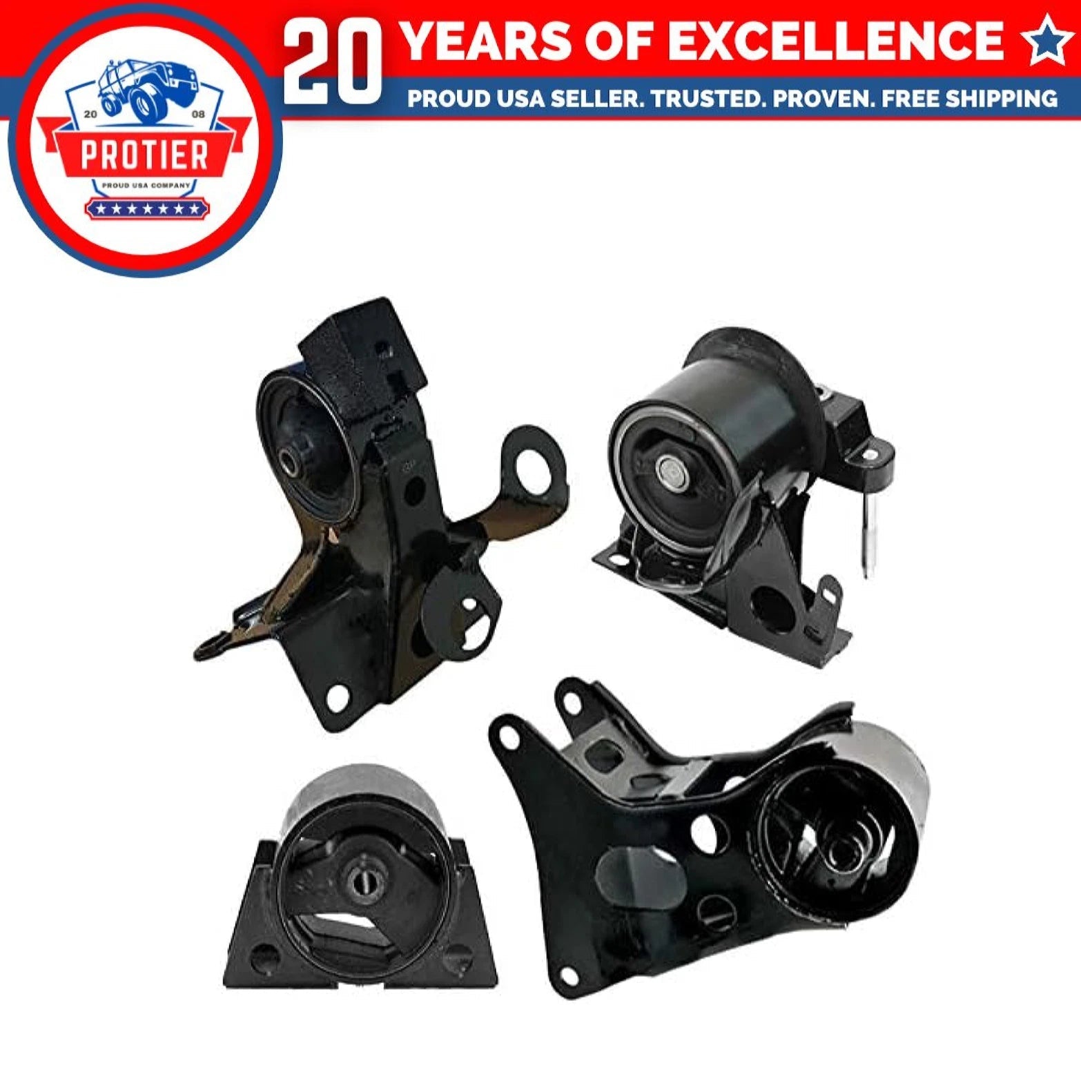 Fits 2002-2006 Nissan Sentra 2.5L MANUAL Engine Motor & Trans Mount Set 4pc : 6B93BC-57