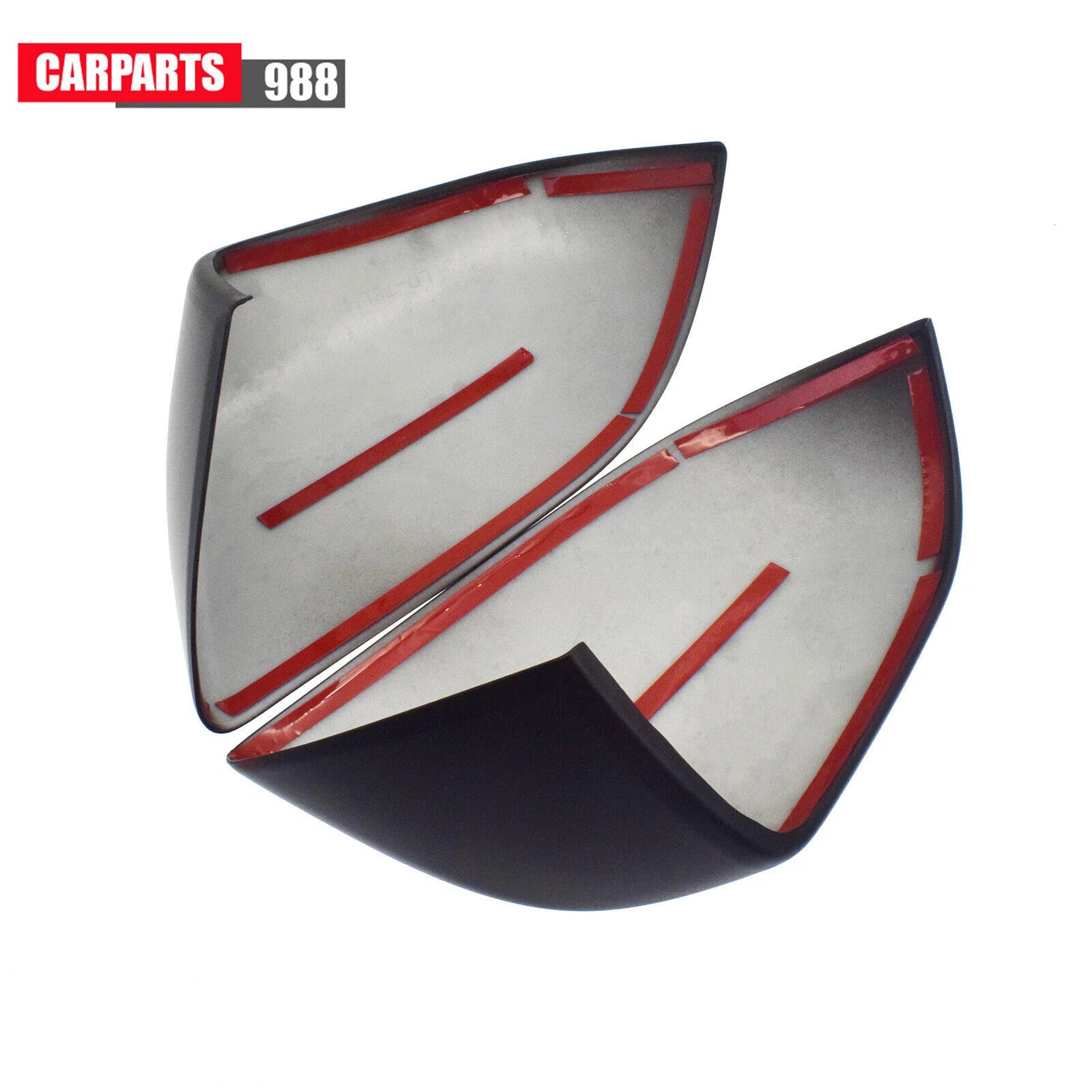 Pair For Tesla Model 3 2017-2022 Left Right Side Rearview Mirror Cap Cover Black 6B93BC-57