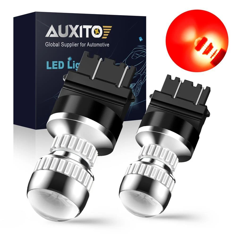 2X AUXITO 3156 3157 4057 LED Break Tail Light Stop Singal Bulb RED Light 54H EA AUXITO