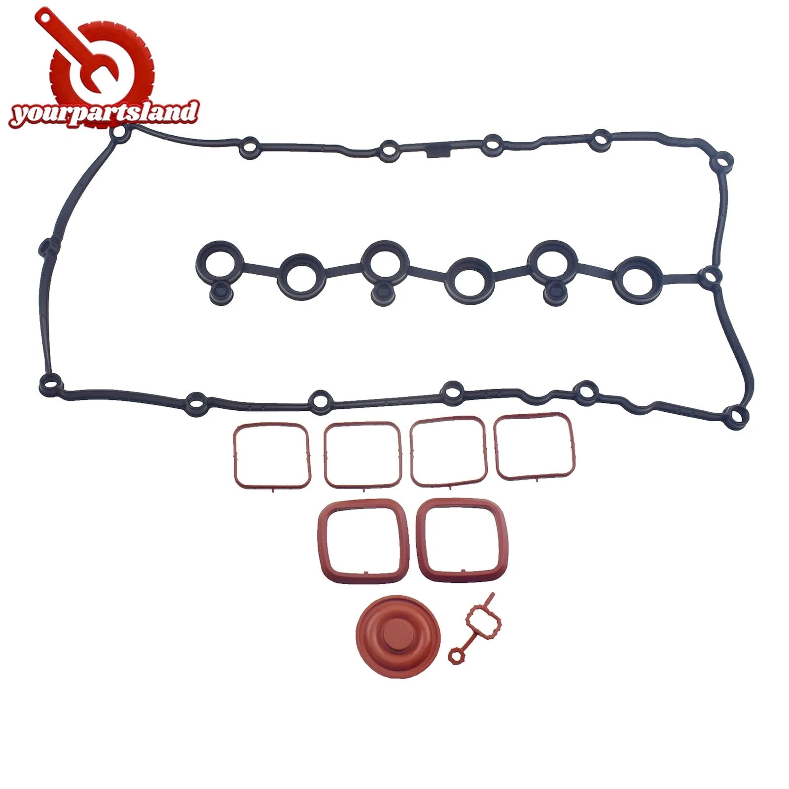 PCV Engine Valve Cover 2 Piece Intake manifold gasket set For VW Audi 3.6L 6B93BC-57